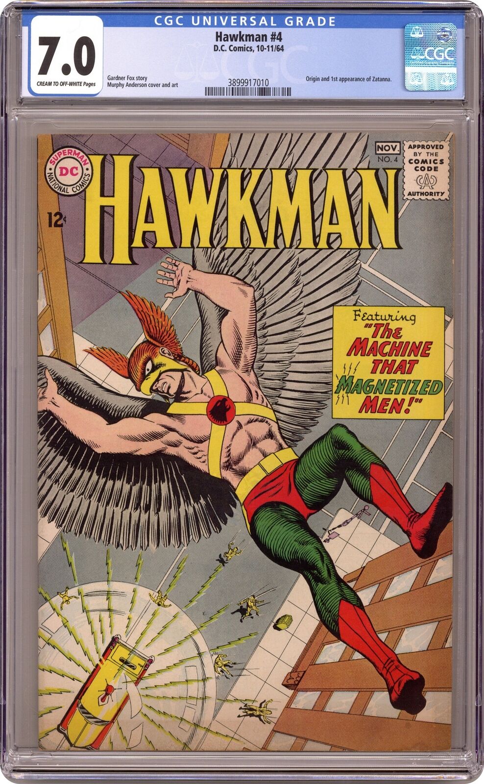Hawkman #4 CGC 7.0 1964 3899917010 1st app. and origin Zatanna