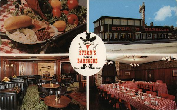 Culver City,CA Stern\'s Famous Barbecue Los Angeles County California Postcard