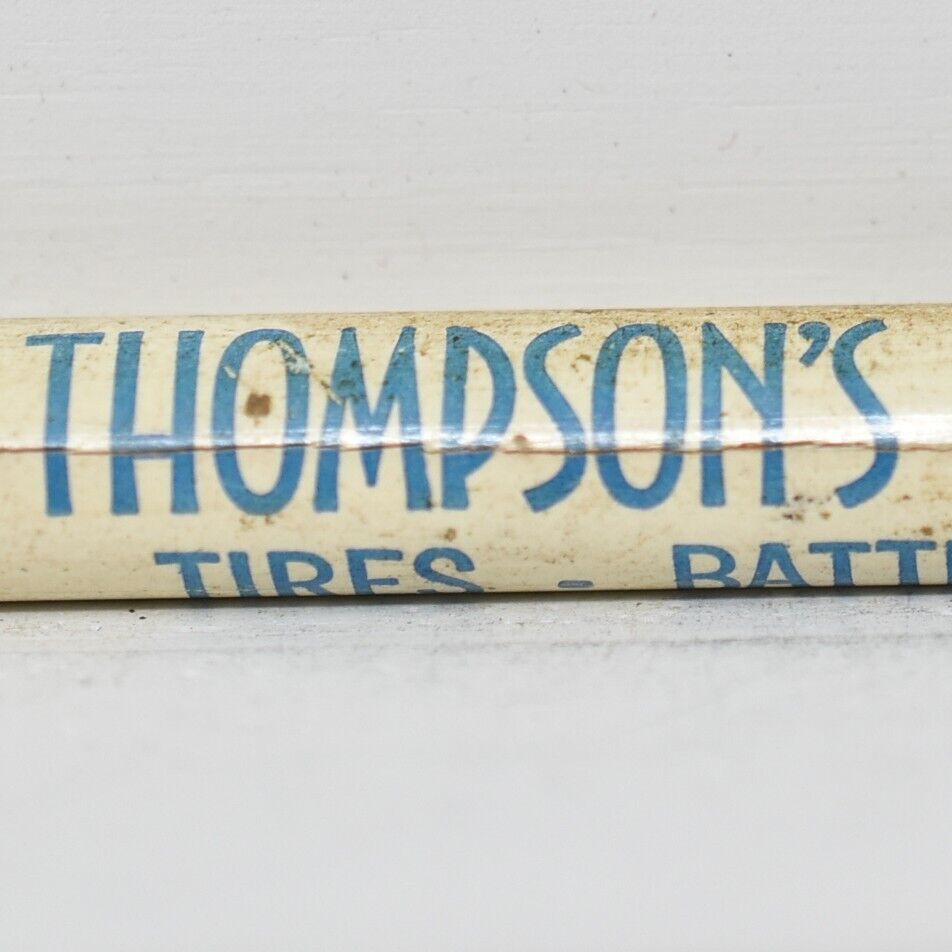1930s Thompson\'s Standard Road Service Tire Battery Shelburn Indiana Pencil