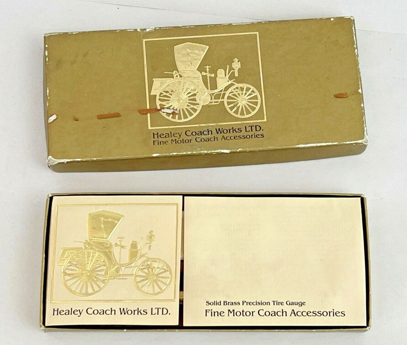 Healy Coach Works LTD Brass Precision Tire Gauge in Original Box