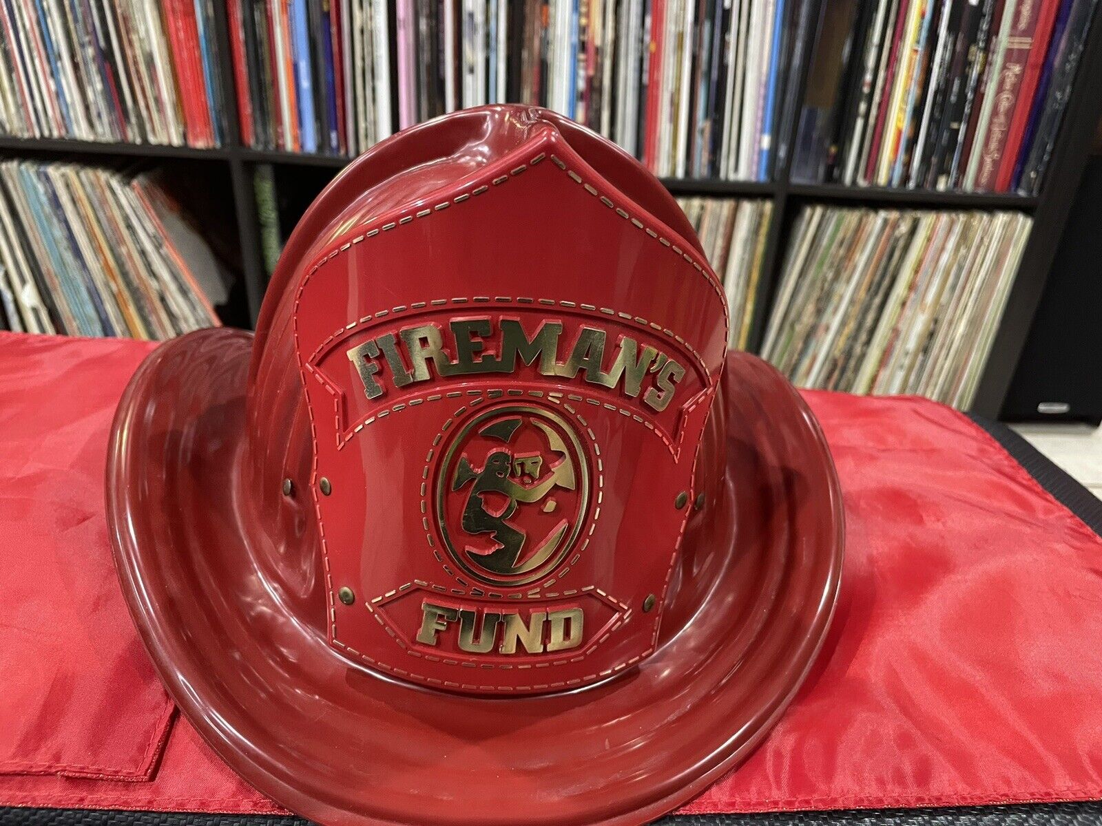 Vintage 1960’s FIREMAN’S FUND HELMET Collectors Fireman Helmet By PARKER  USA