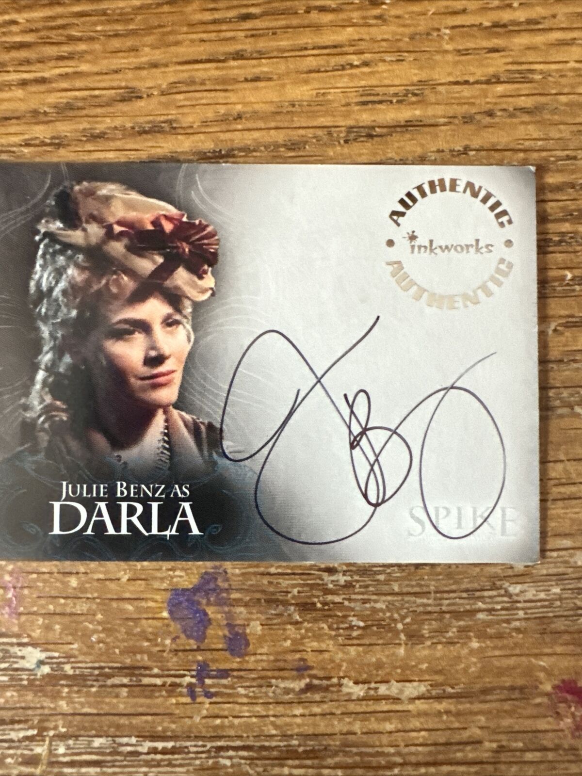 Buffy Spike The Complete Story A3 Julie Benz as Darla Autograph Card Inkworks