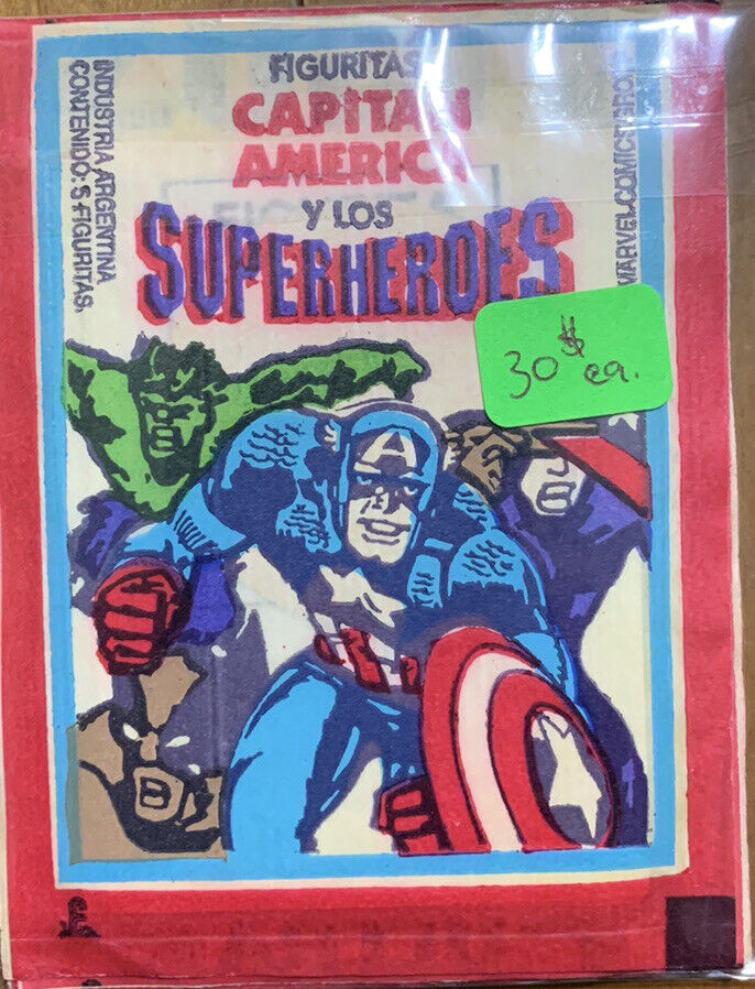 1980 Argentina Marvel Super Heroes Packs Wolverine Rookie Low Pop Terrabusi