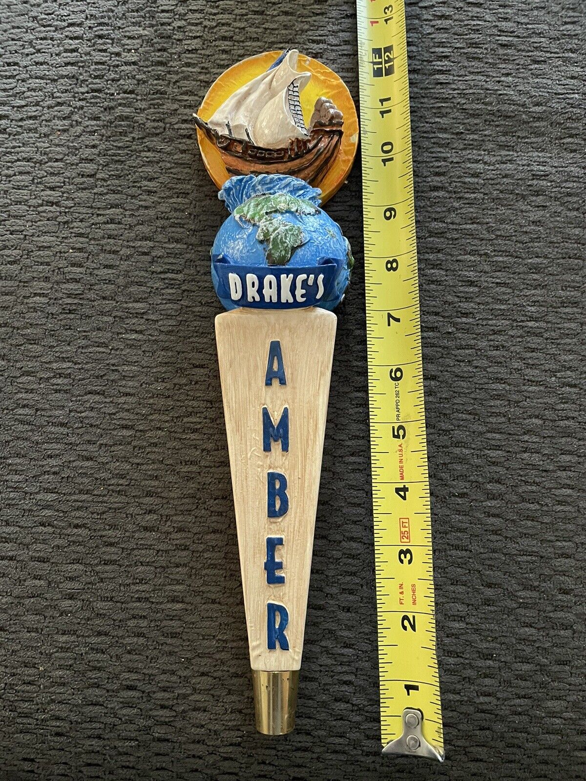 Drake’s Brewing Amber Ale Beer Tap Handle Man Cave Gift San Leandro, CA Bay Area