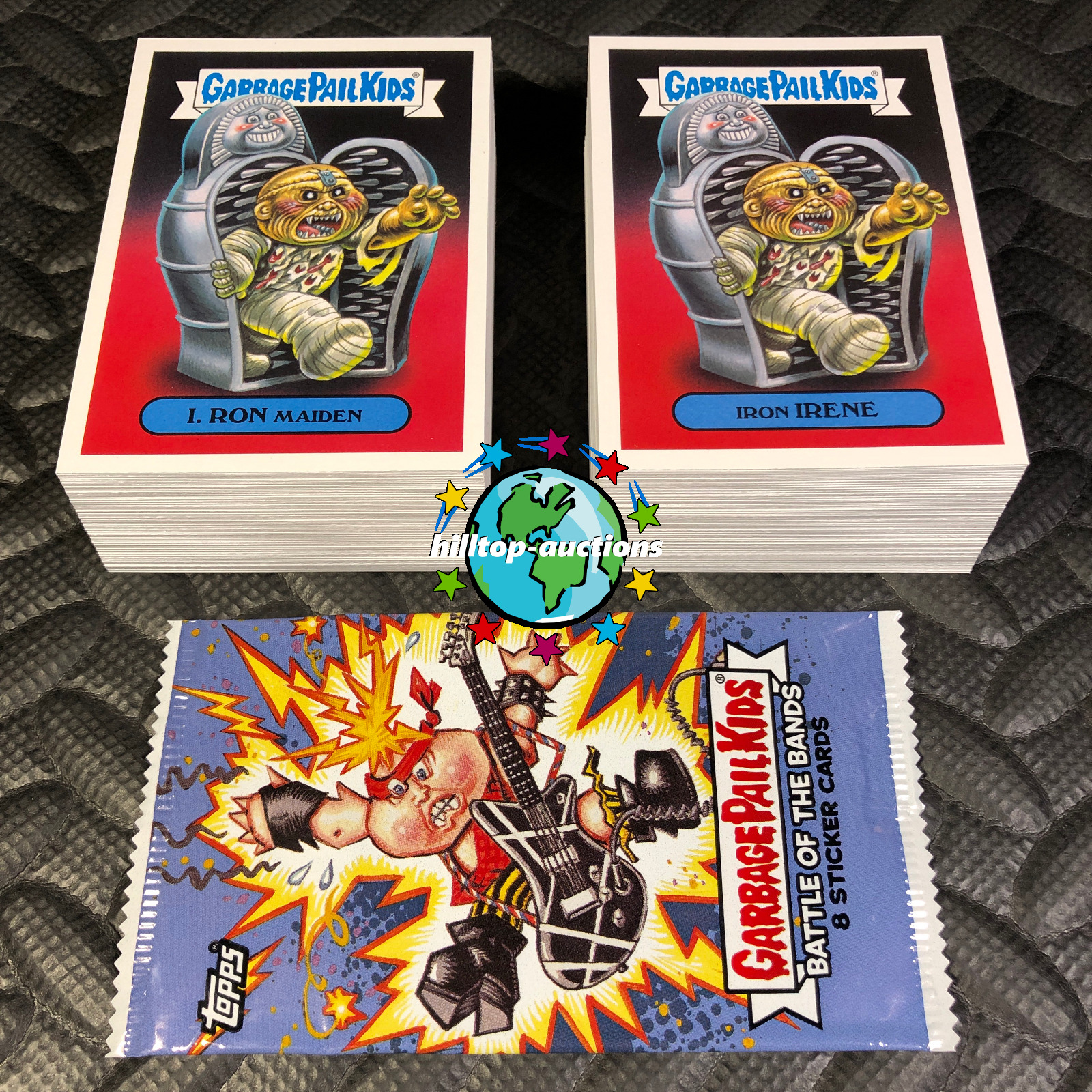 2017 GARBAGE PAIL KIDS BATTLE OF THE BANDS 180-CARD COMPLETE BASE SET +WRAPPER