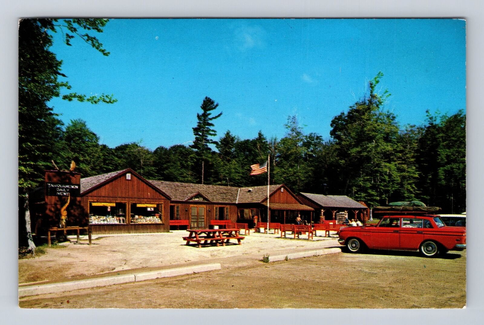 Paradise MI-Michigan, Camp 33, Tequanamon Upper Falls, Vintage Souvenir Postcard