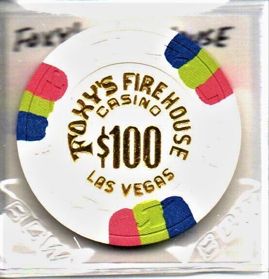 Foxy's Firehouse Casino 1995 Las Vegas Nevada 100 Dollar Gaming Chip as pictured