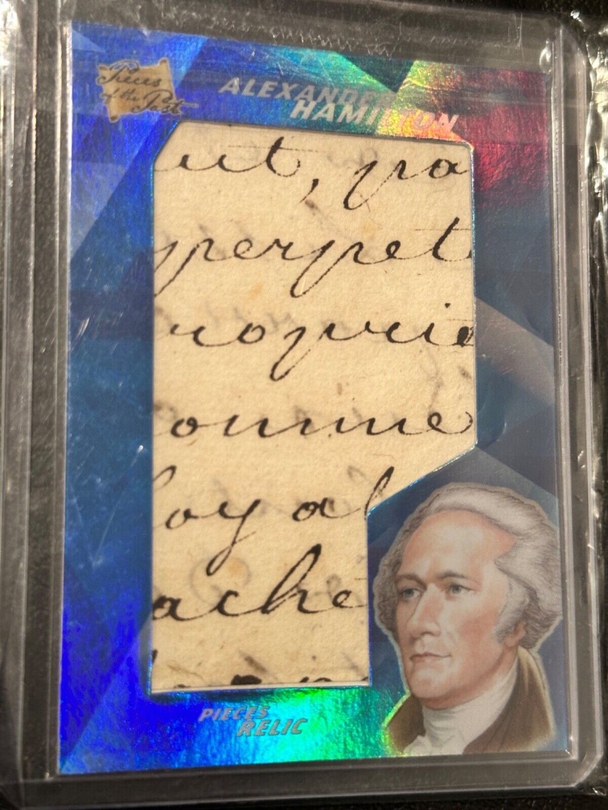 JUMBO Alexander HAMILTON - Founding Fathers - RARE Handwritten XL Relic Card