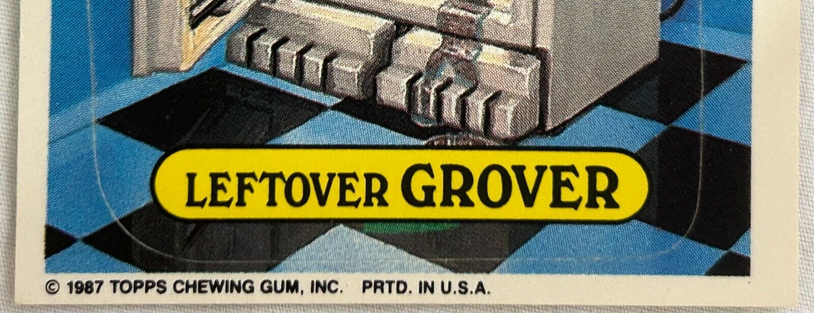 1987 Topps Garbage Pail Kids 306B LEFTOVER GROVER Trading Card GREEN SLIME ERROR