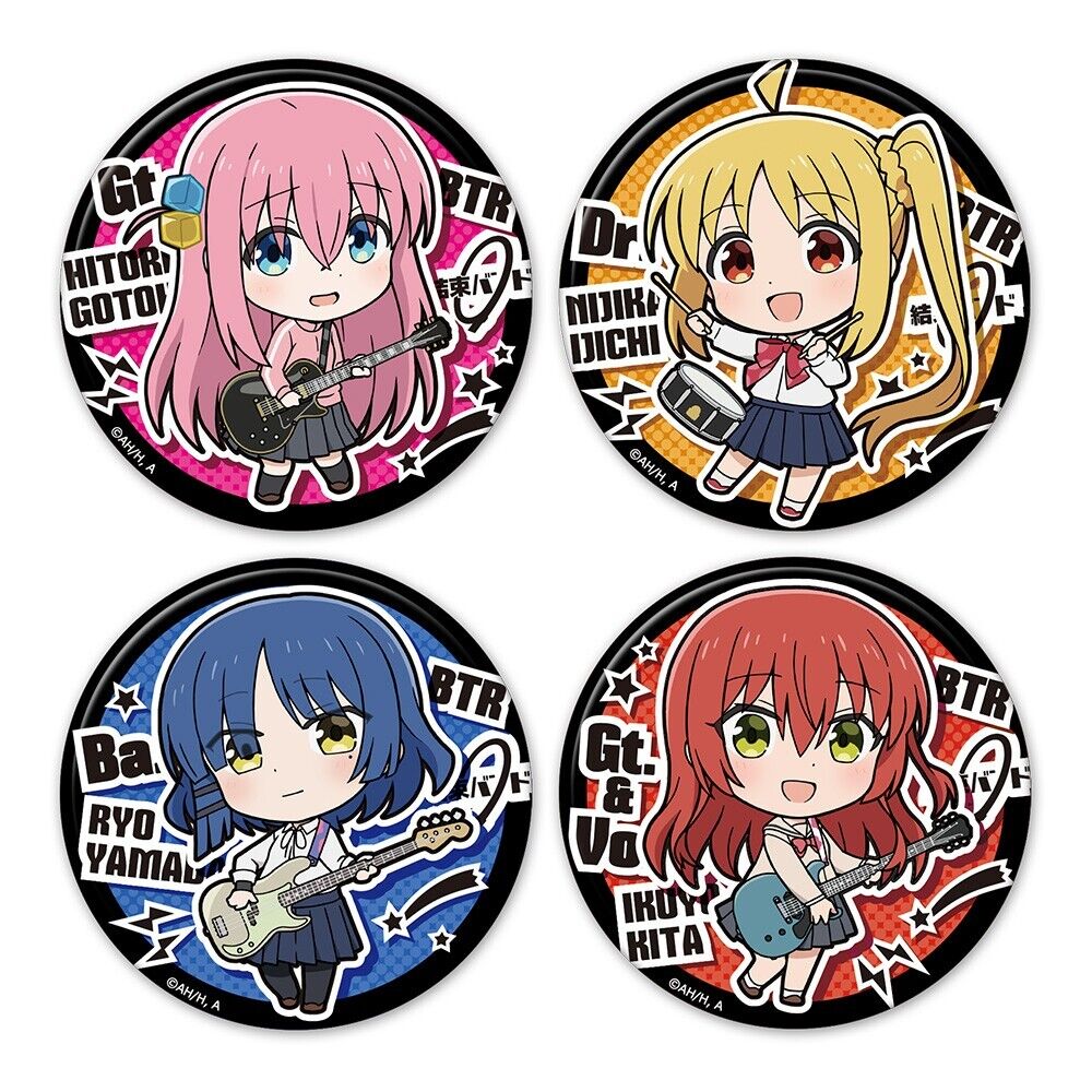 Bocchi the Rock Can badge 4 Sets Hitori Nijika Ryo Ikuyo Anime Pinback button