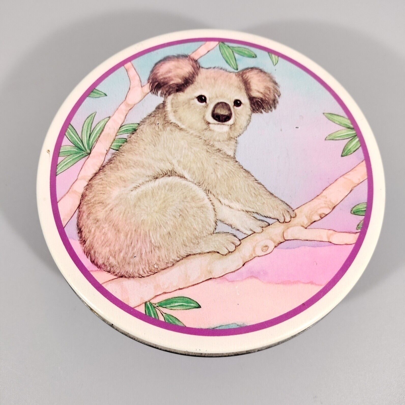 Vtg Carol Bryan The Fraser Collection Decorative Tin Koala Empty