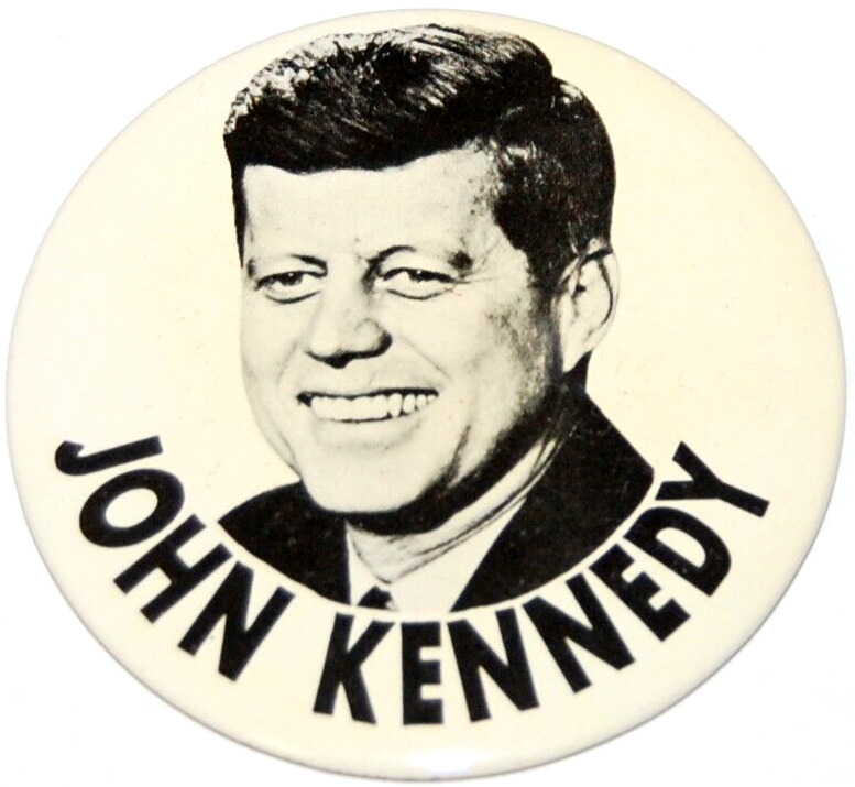 1960 JOHN F KENNEDY JFK campaign pin pinback button badge political president