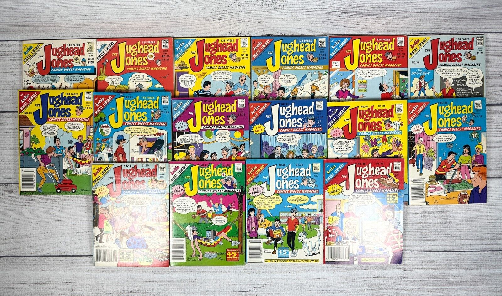 Lot of 16 The Jughead Jones Digest Magazine 1985-1988 #32, 35-49 Archie