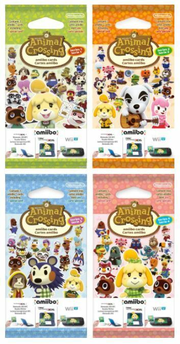 Nintendo Animal Crossing Amiibo Cards - Series 1-4 - 12 Cards (4 Packs) NEW