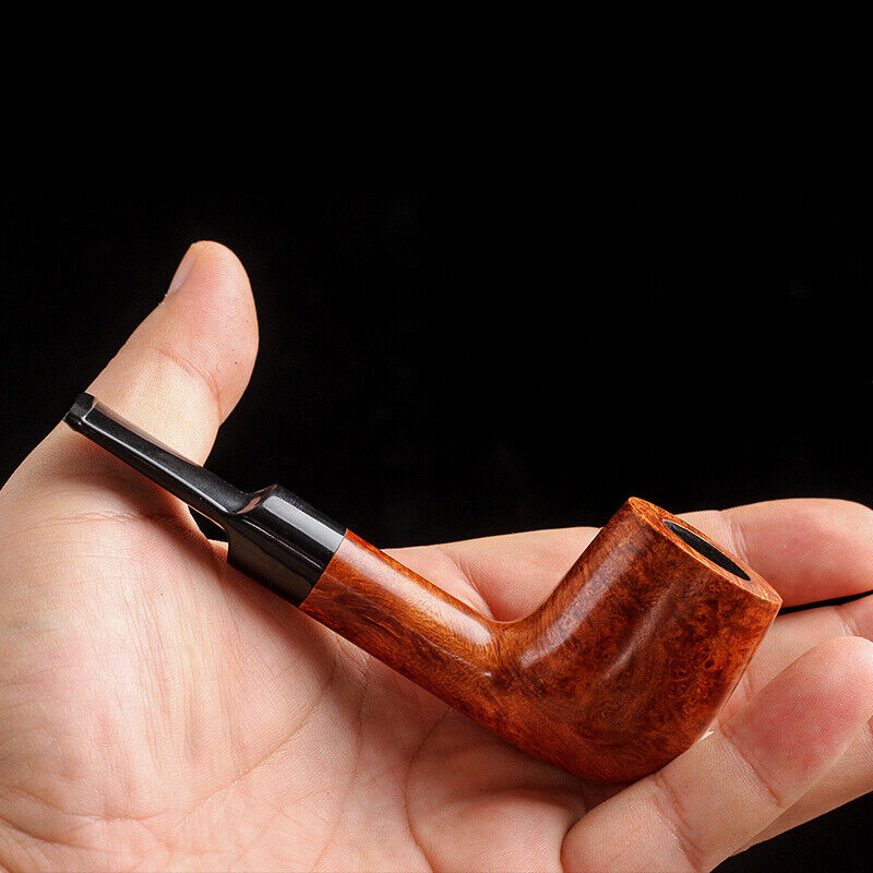 Classic Bruyere Pipe Handmade Solid Wood Straight Small Pipe Tobacco Pipes