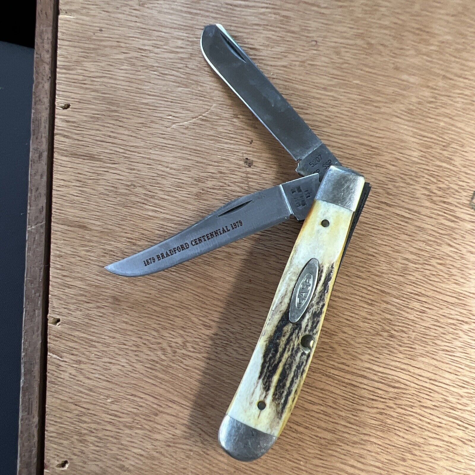 Vintage Case XX Pocket Knife Genuine Stag 1979 5207 SP SSP Bradford Centennial