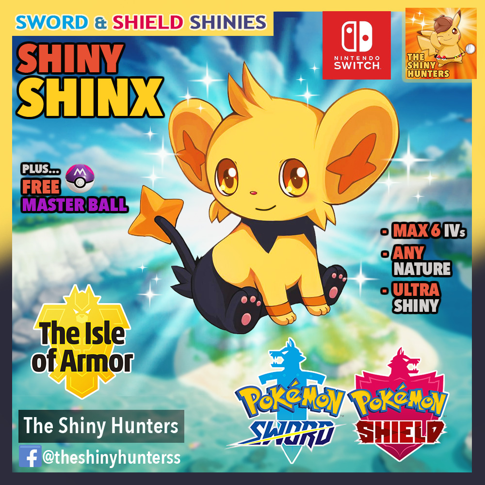 Pokémon Sword & Shield ✨Shiny Shinx✨ 6IV/ Ultra Shiny/ Any Nature Luxio Luxray 