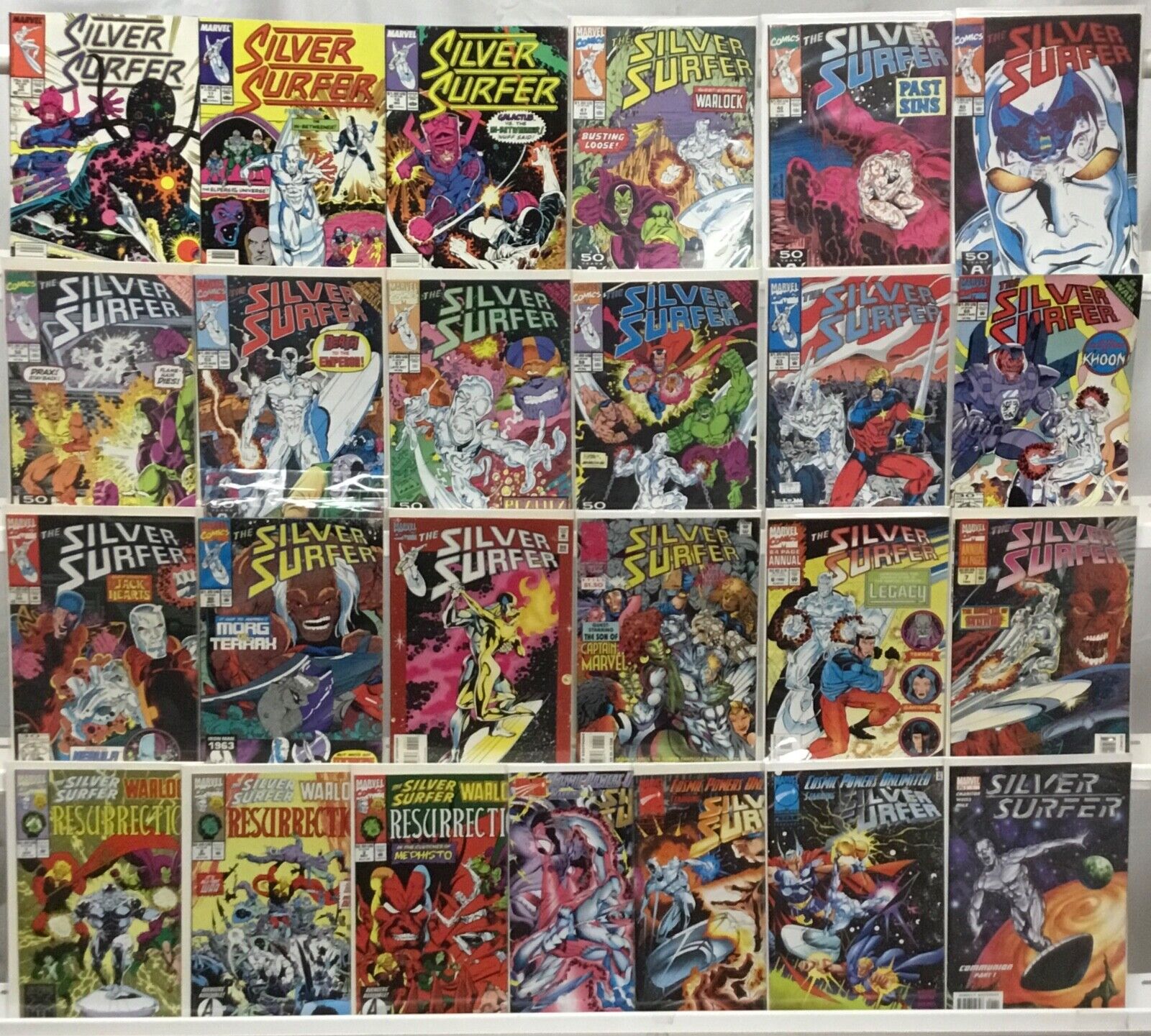 Marvel Comics Silver Surfer Comic Book Lot of 25 - Warlord, Resurrection