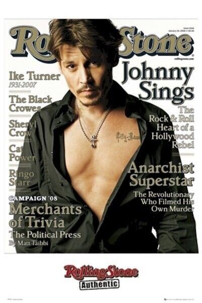JOHNNY DEPP POSTER ~ SINGS 24x36 Tattoo RS