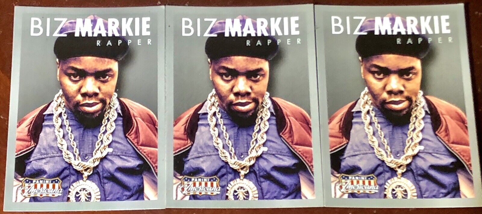 BiZ MARKIE 2015 Panini Americana RAPPER Card #14 Rap Hip Hop music cards LOT X3