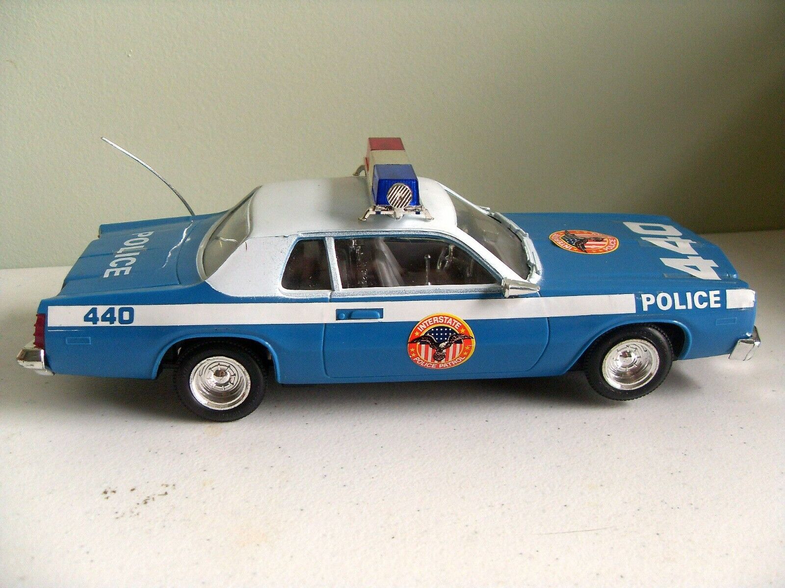 Vintage State Police Patrol Car 440 Bump n' Go Battery Operated Not Working 
