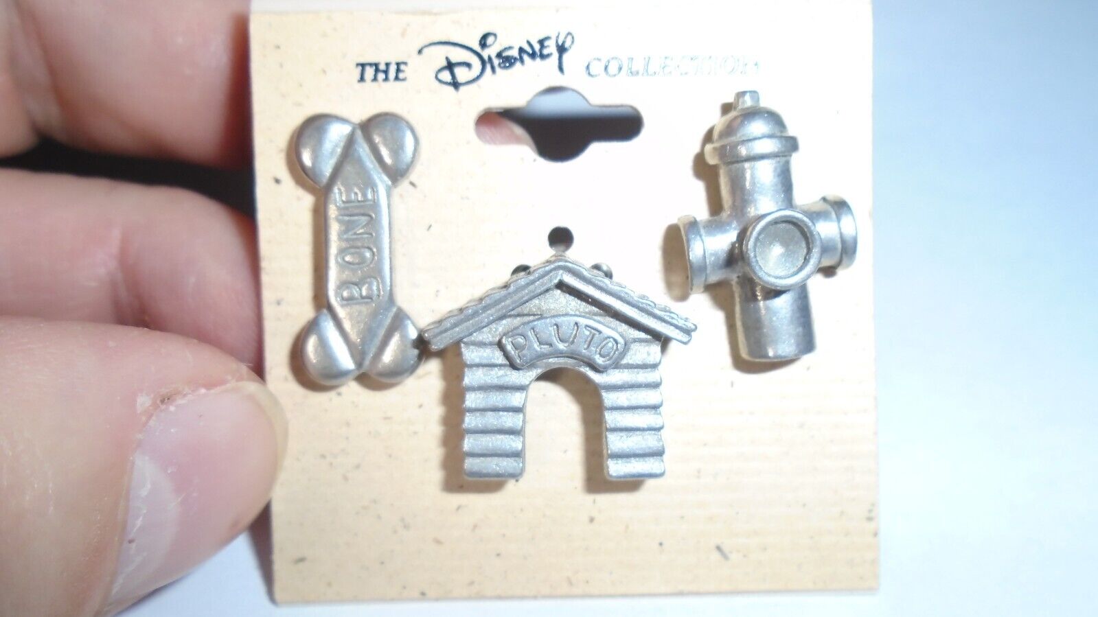 Vintage RARE Disney Collection Pin Set Pluto Pewter, Designer Clift NOS