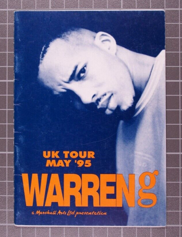 Warren G Tour Itinerary Child Original Vintage Used UK Regulate Tour April 1995
