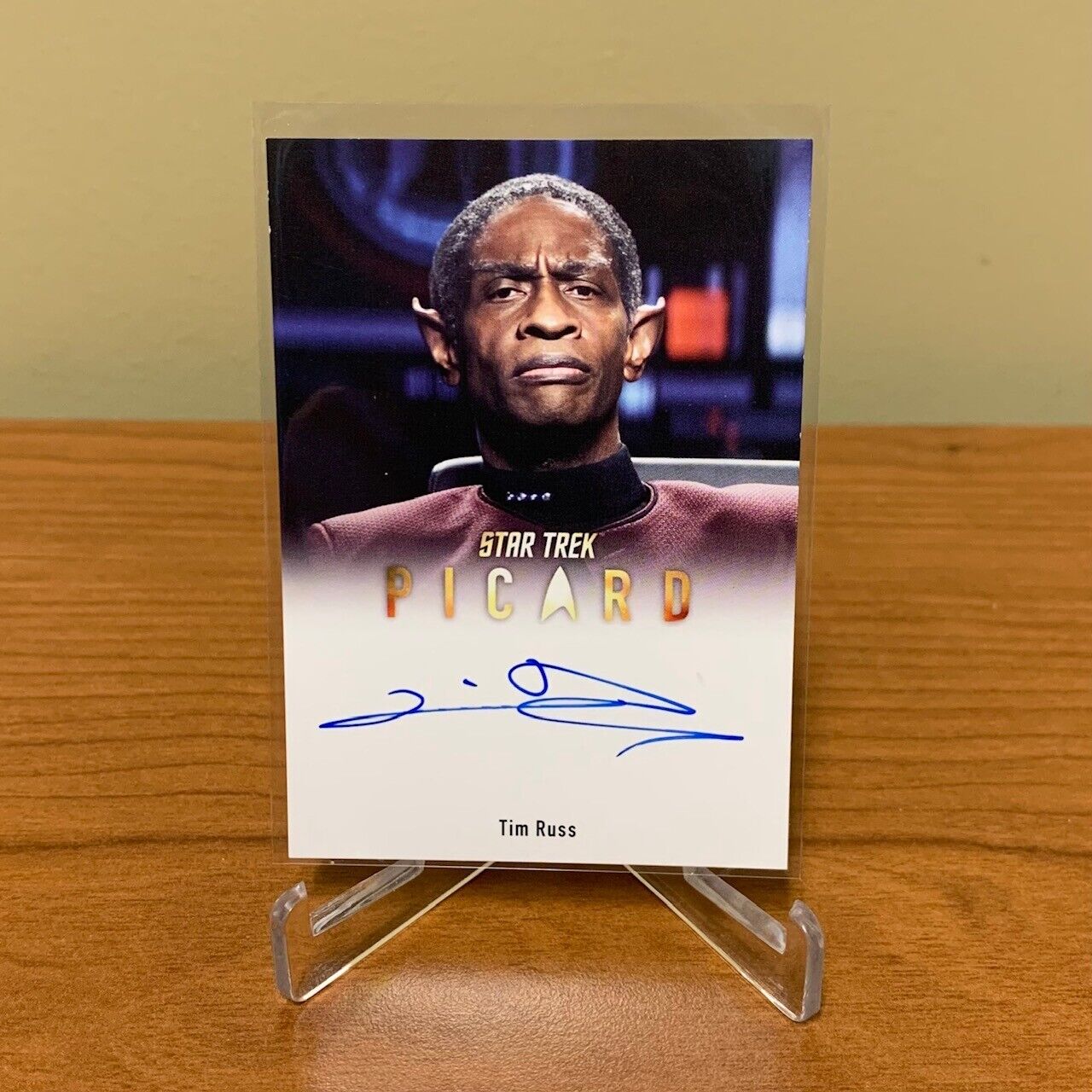Star Trek Picard Seasons 2 & 3 A87 TIM RUSS as Tuvok Autograph EXTREMELY LIMITED