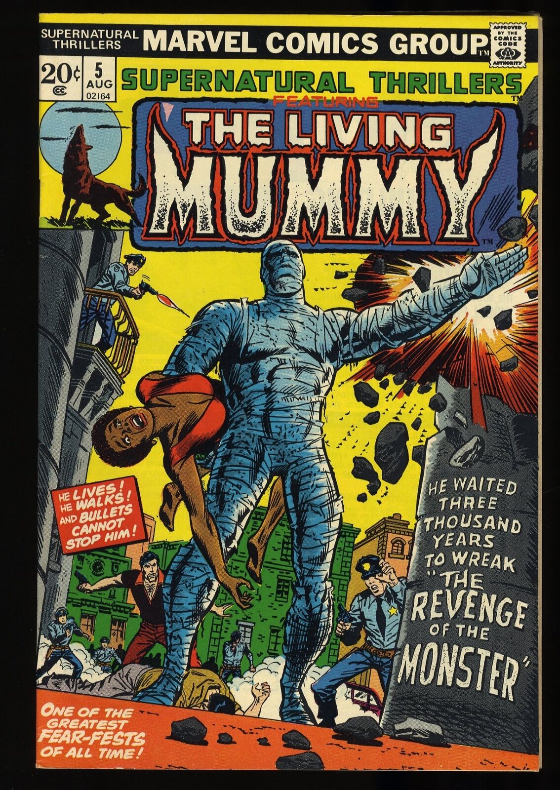Supernatural Thrillers (1972) #5 VF+ 8.5 1st Appearance Living Mummy Marvel