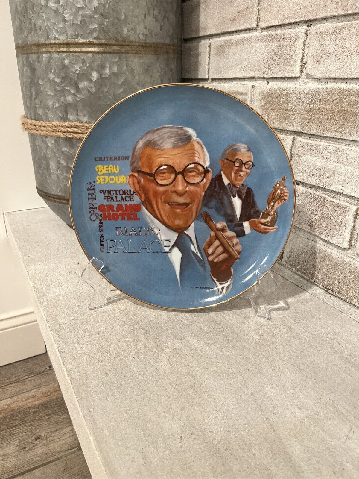 GEORGE BURNS TRIBUTE PLATE YOUNG AT HEART 1982 Plate #1694