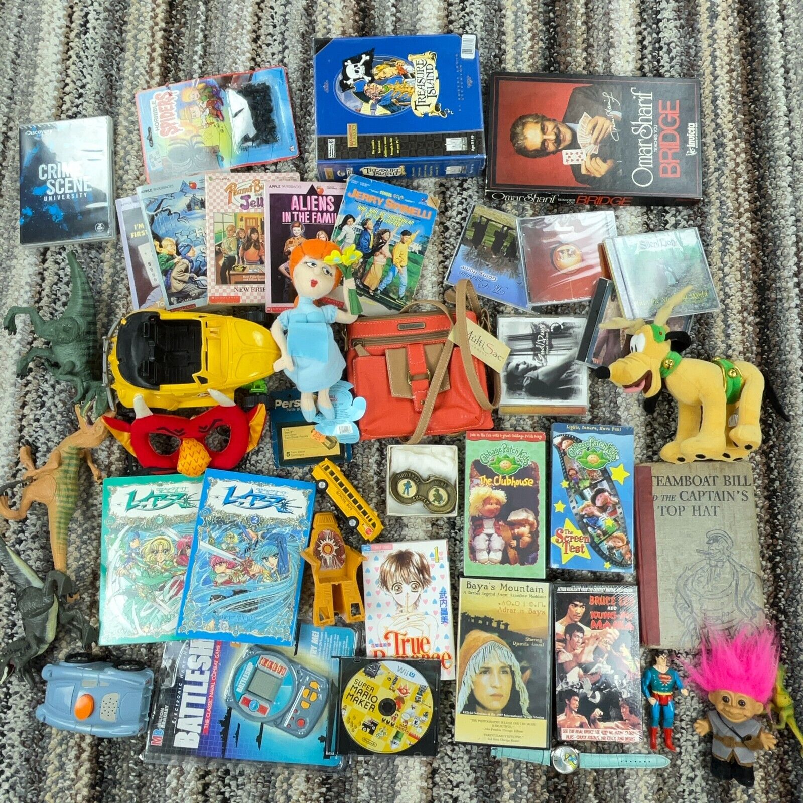 Junk Drawer Flea Market Reseller Lot Toys Video Games Action Figure VTG VHS