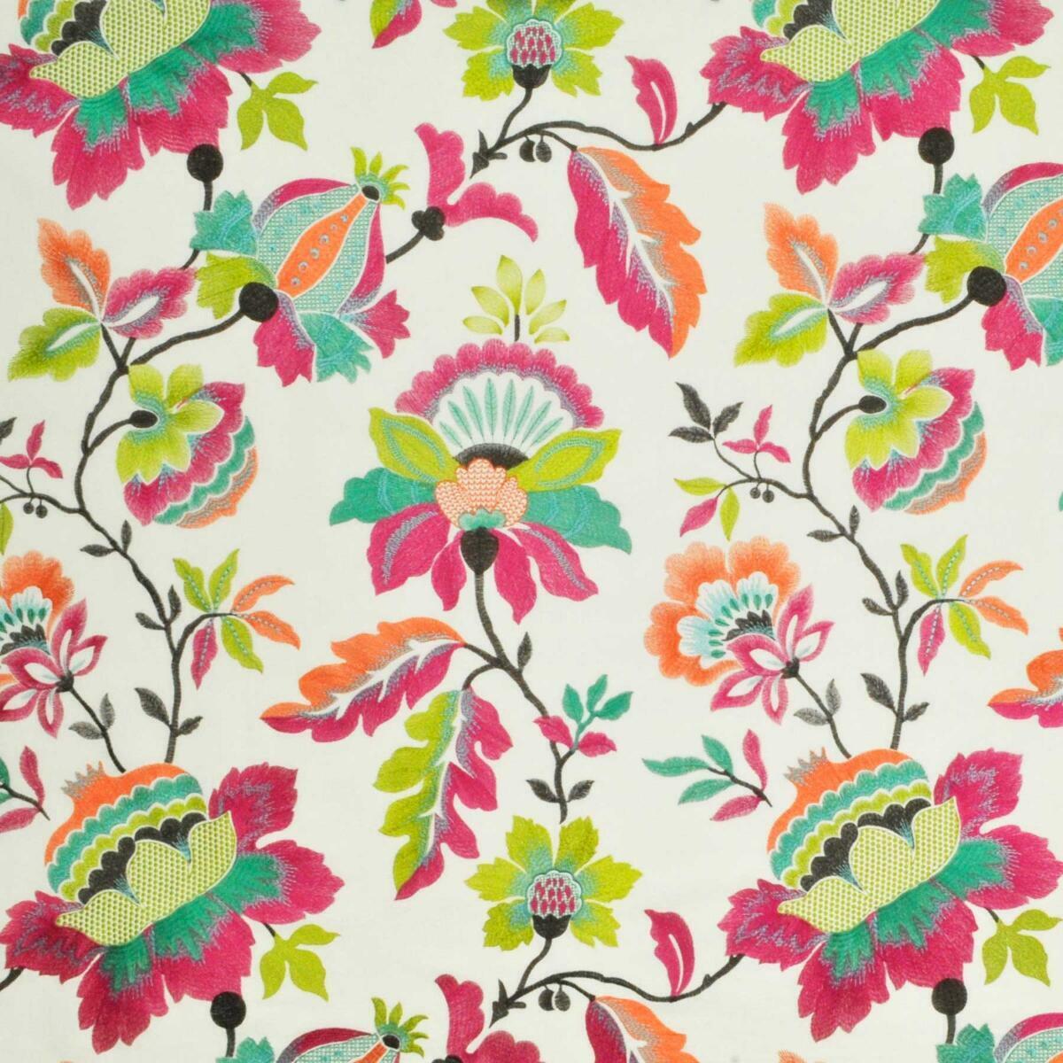 CLARENCE HOUSE ADELLE DELIGHTFUL FLORAL EMBROIDERED MULTIPURPOSE FABRIC 10YARDS