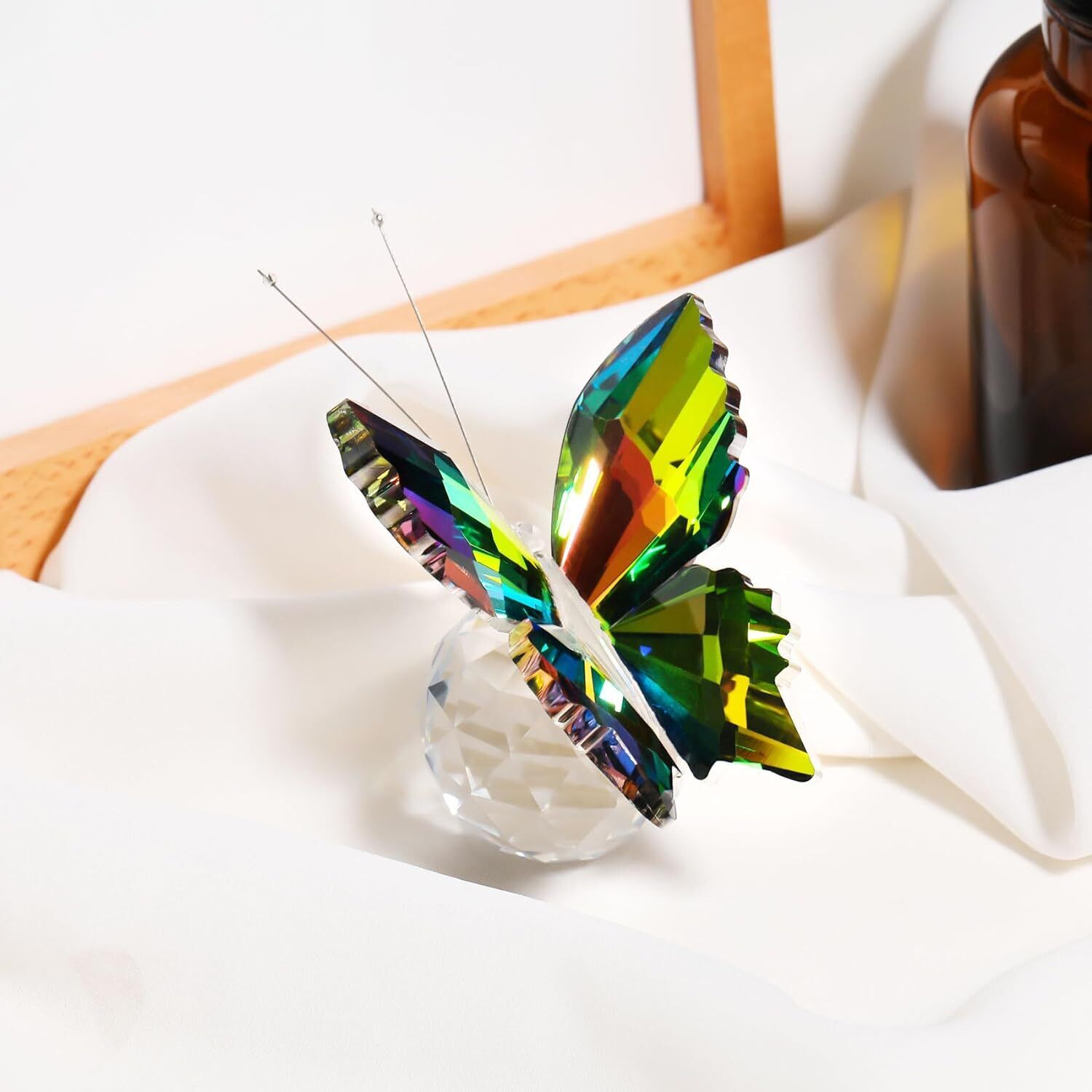 Figurine Animal Butterfly Crystal Multicolor Modern Small Carved Novelty Decor