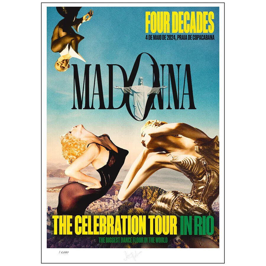 Madonna The Celebration Tour In Rio’ Limited Edition Plate Signed Lithograph 🔥
