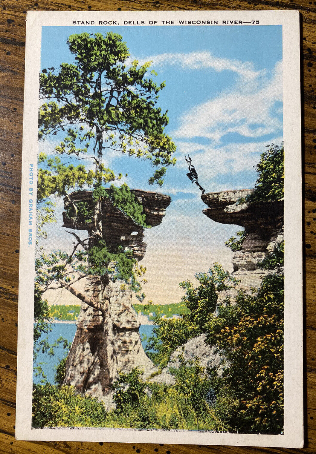 Vintage Postcard Stand Rock, Dells Of The Wisconsin River
