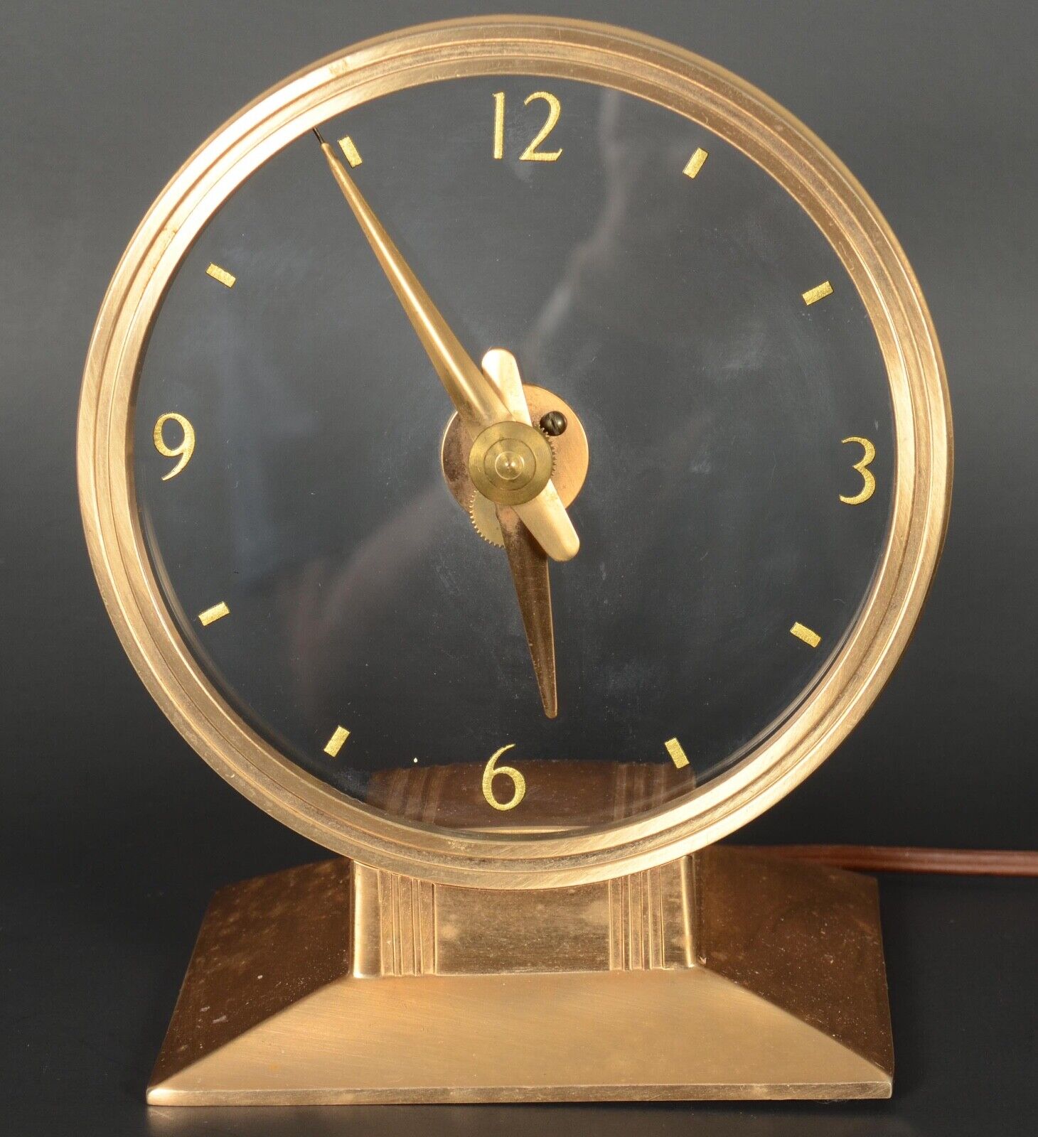 Haddon Golden Visionette Mystery Clock Model 80 Vintage 1950s MCM Not Working