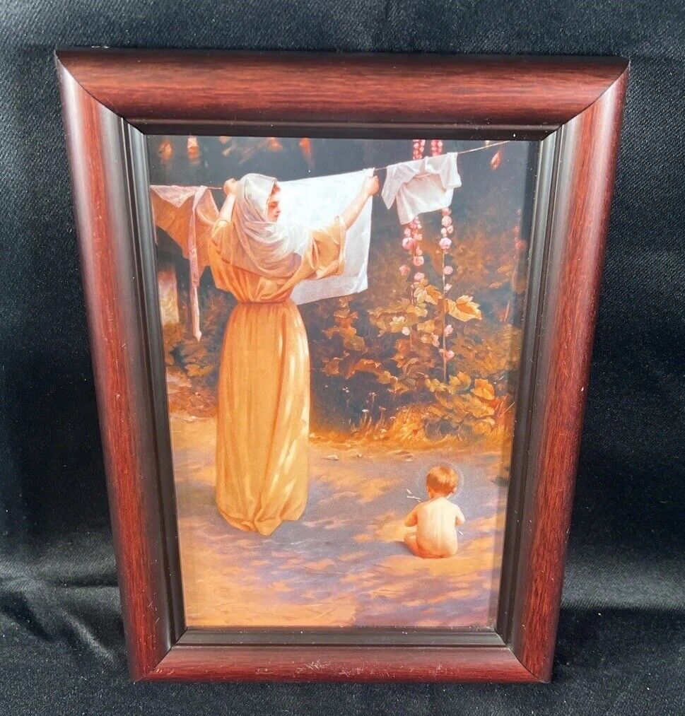 Vtg 2003 Nelson Woodcraft Print POLISH MADONNA Wall Art Handcrafted Made in USA