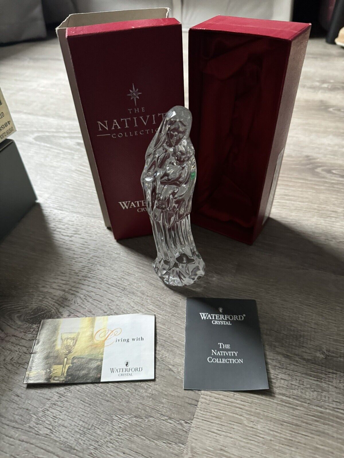 Waterford Nativity Crystal Madonna Mother and Child with Box Made in Ireland