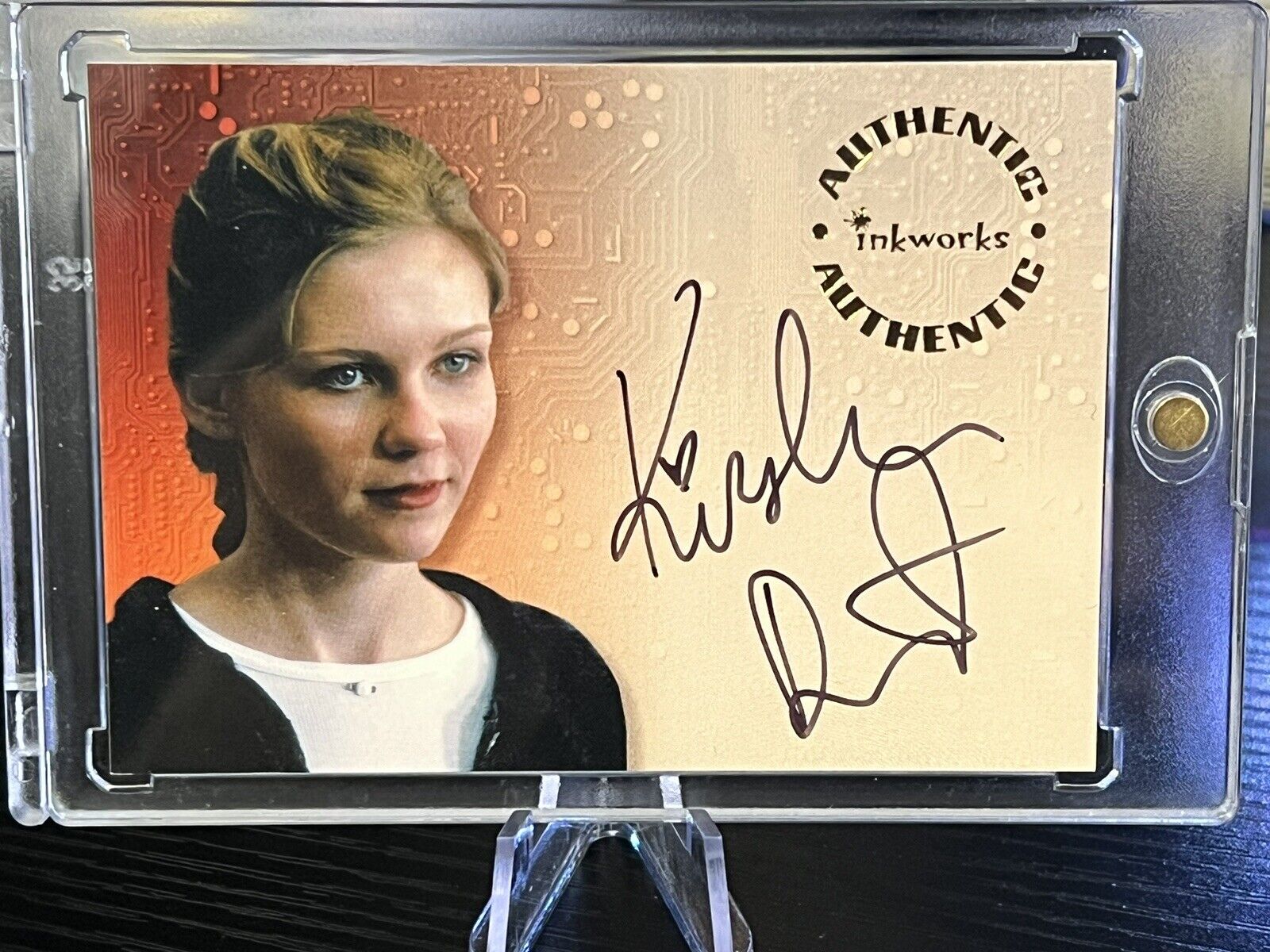 Small Soldiers Kirsten Dunst as Christy Fimple Autograph Card Jumanji Spiderman