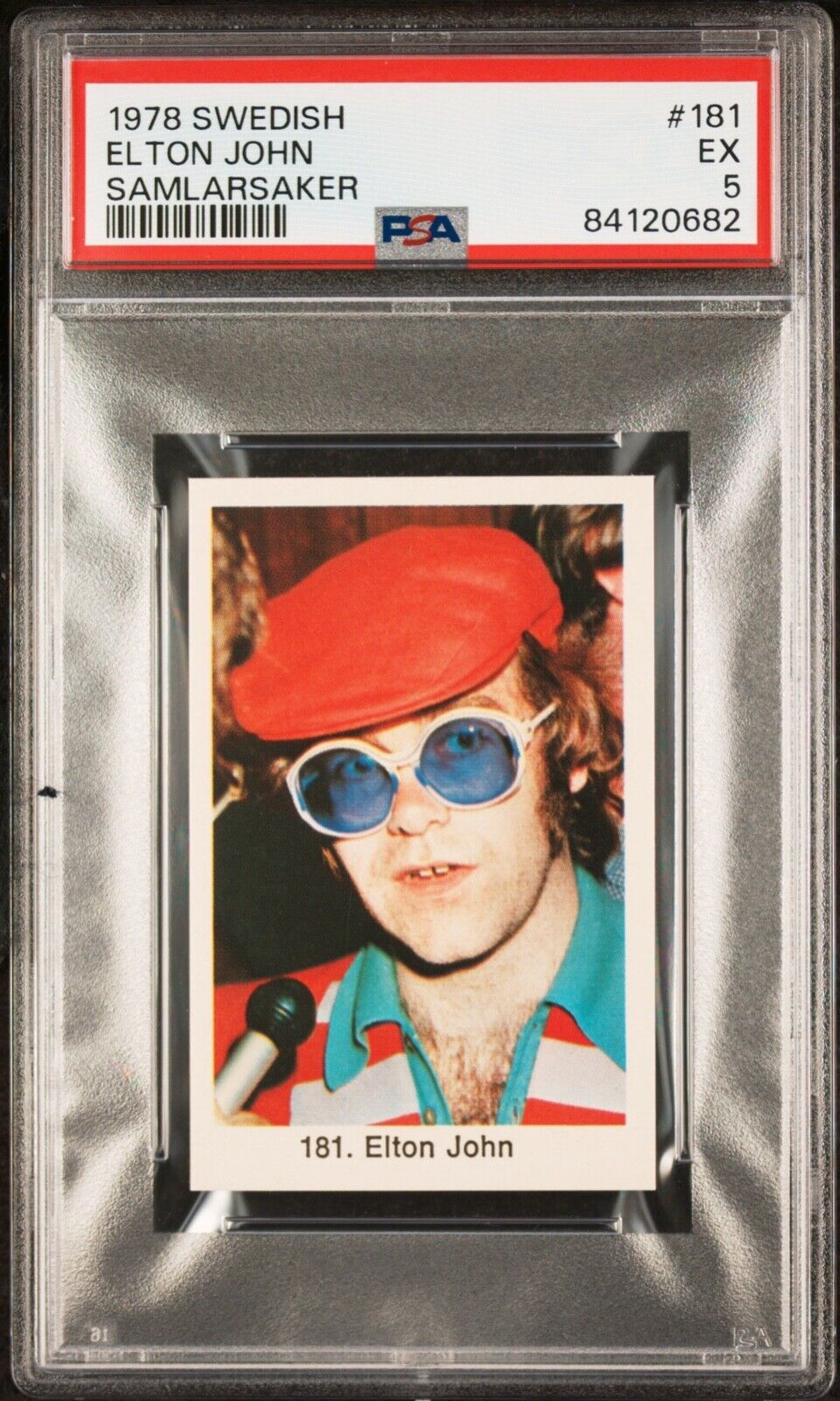 1978 Swedish #181 Elton John Samlarksaker PSA 5 **Throwback Rocketman**