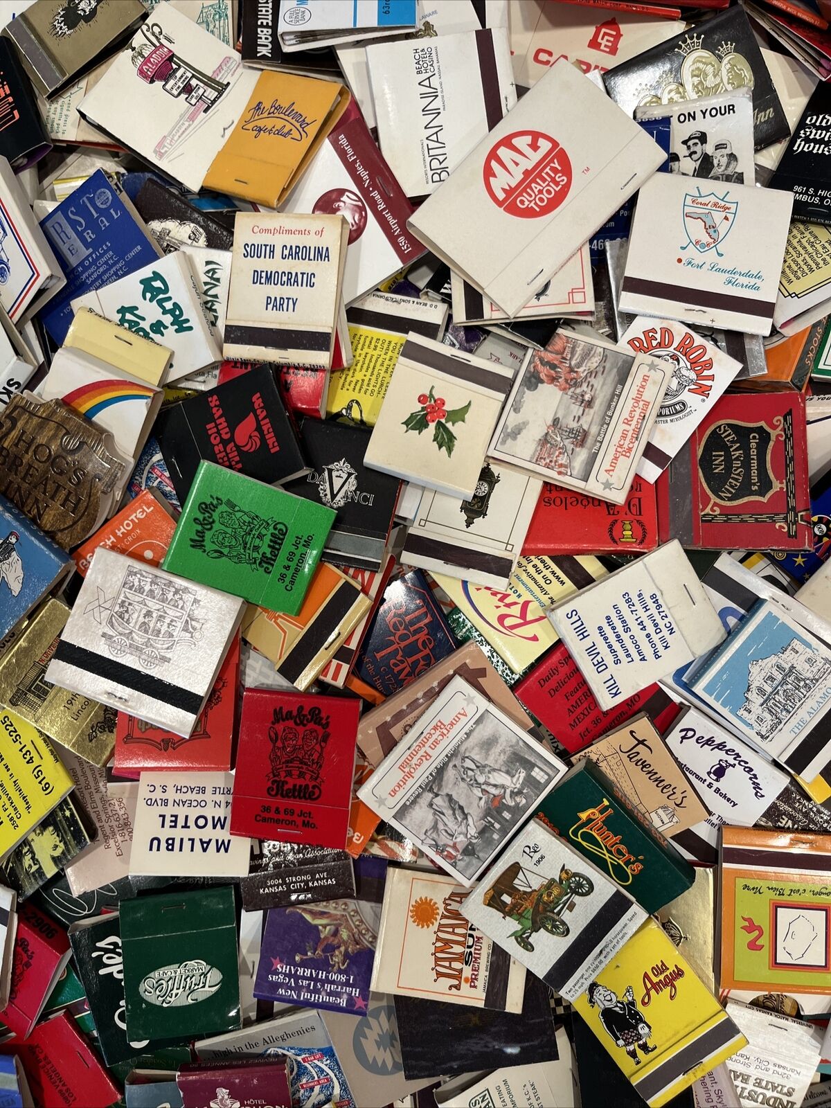 Vintage Matchbooks Unsearched Full & Unstruck Mint Condition 1000’s added 60 Lot