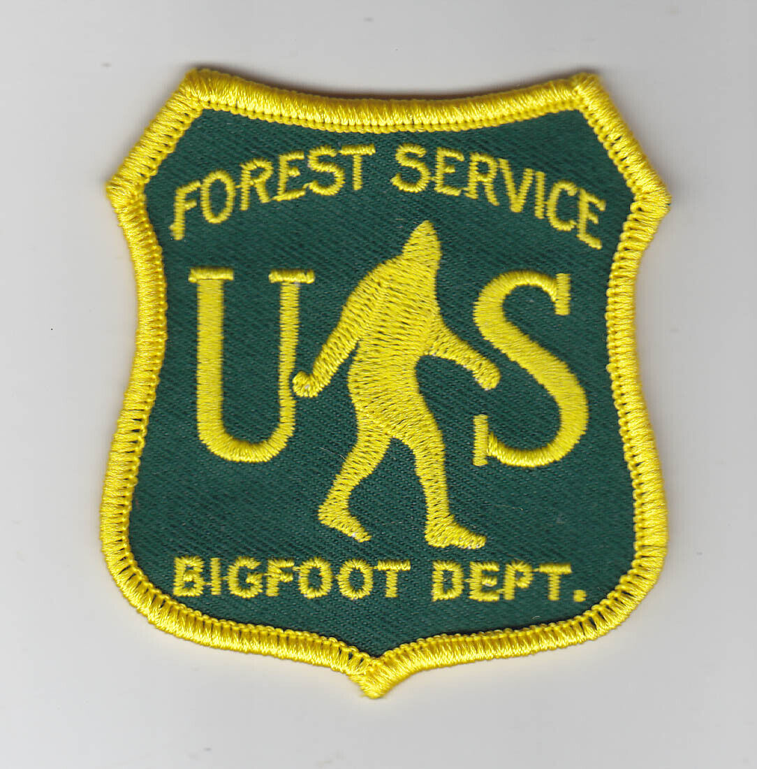 US Forest Service Bigfoot Department embroidered patch Sasquatch