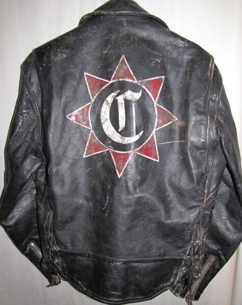 VINTAGE 1960\'s Schott Perfecto? ONE STAR Leather MOTORCYCLE CLUB Punk JACKET 40
