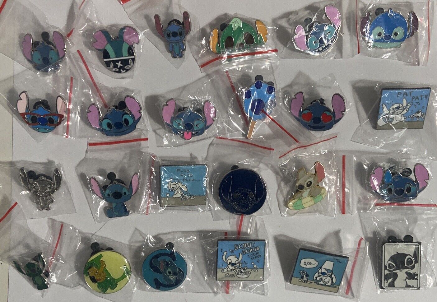 Stitch Disney Pin Lot of 25. W/ STITCH  LANYARD US SELLER
