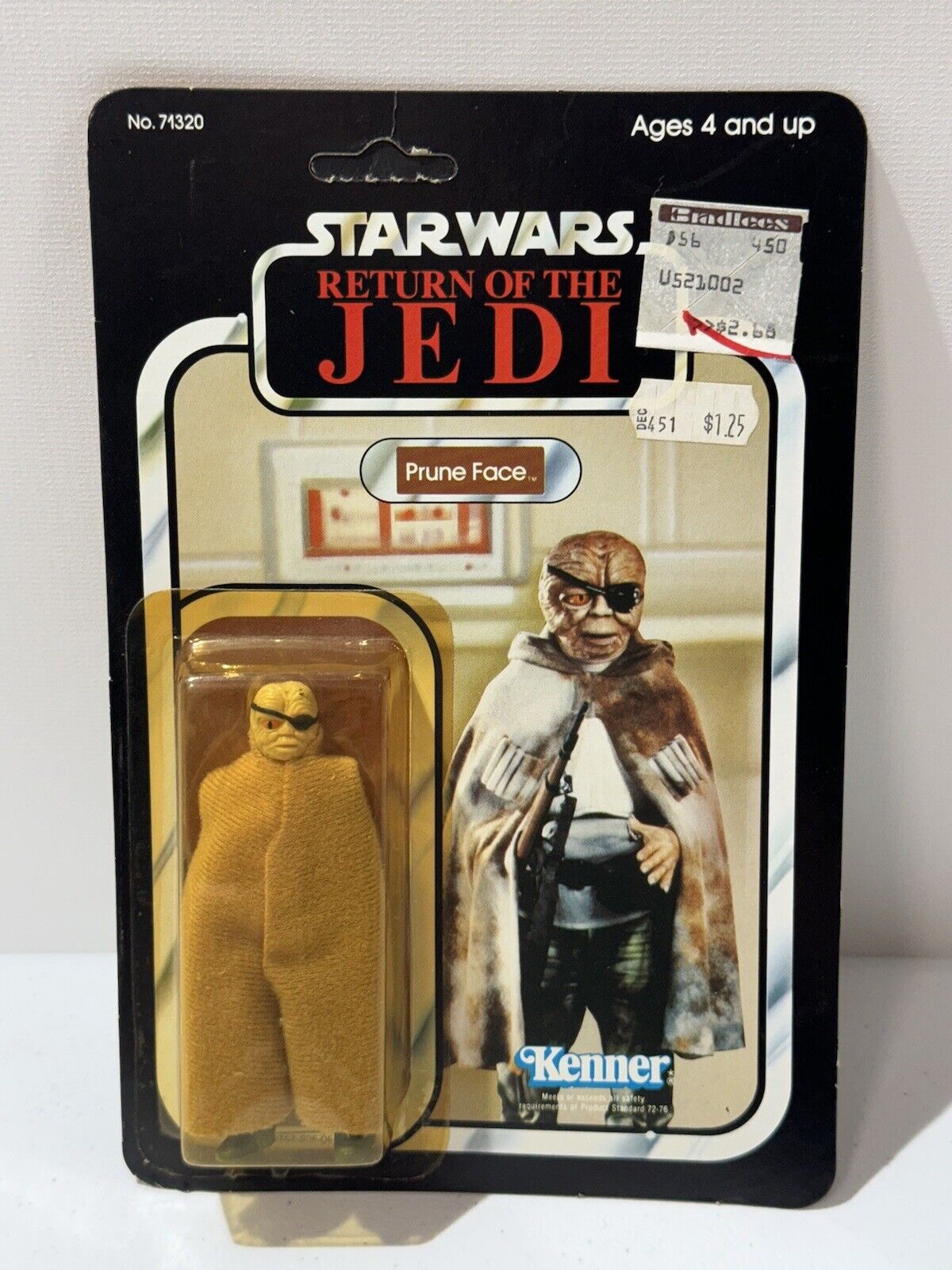Vintage Kenner Star Wars Prune Face 1983 ROTJ 77 Back Jedi New Sealed