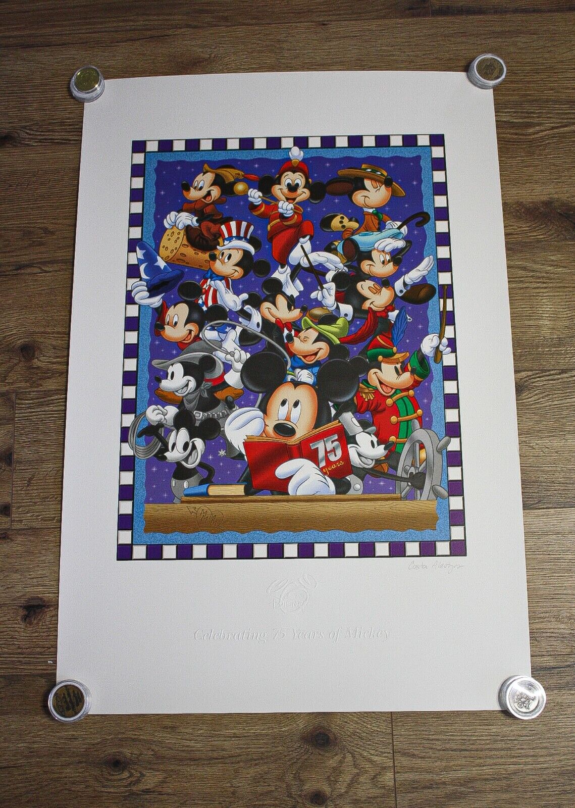 Celebrating 75 of Mickey Poster Artist Proof Lithograph - RARE
