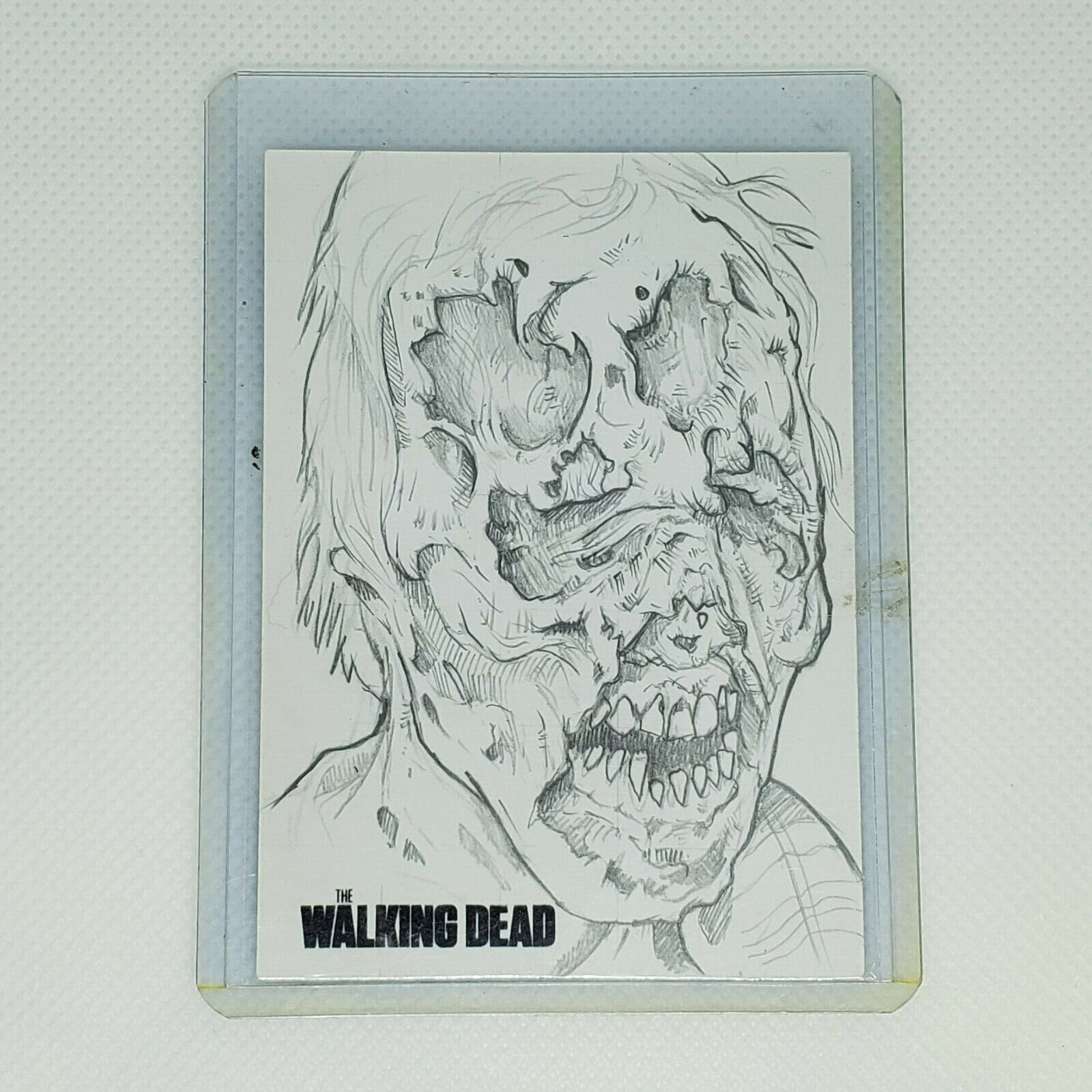 The Walking Dead Sketch Card ACEO PSC By Paul Vang Zombie Day Walker 1/1 Rare