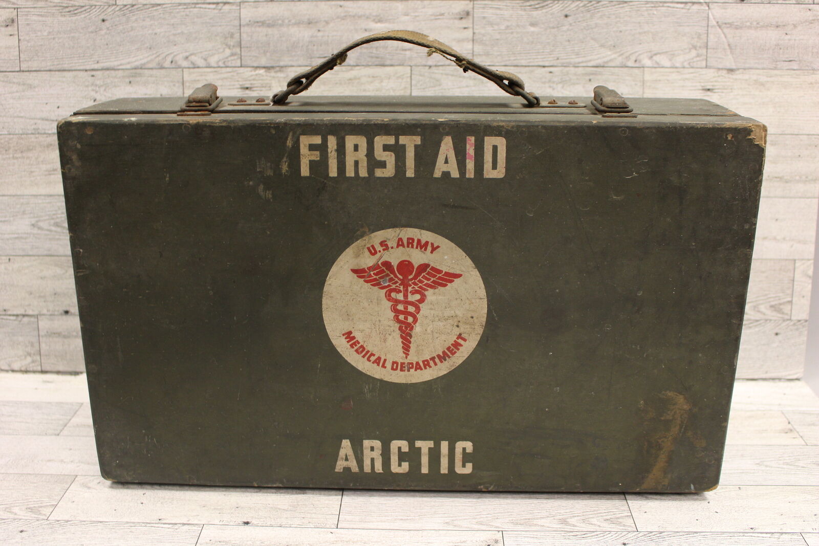 WWII Army Arctic First Aid Kit Case Box - Used