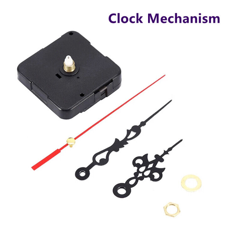 DIY Wall Quartz Clock Movement Mechanism Replacement Kit Tool Parts Red Hands US