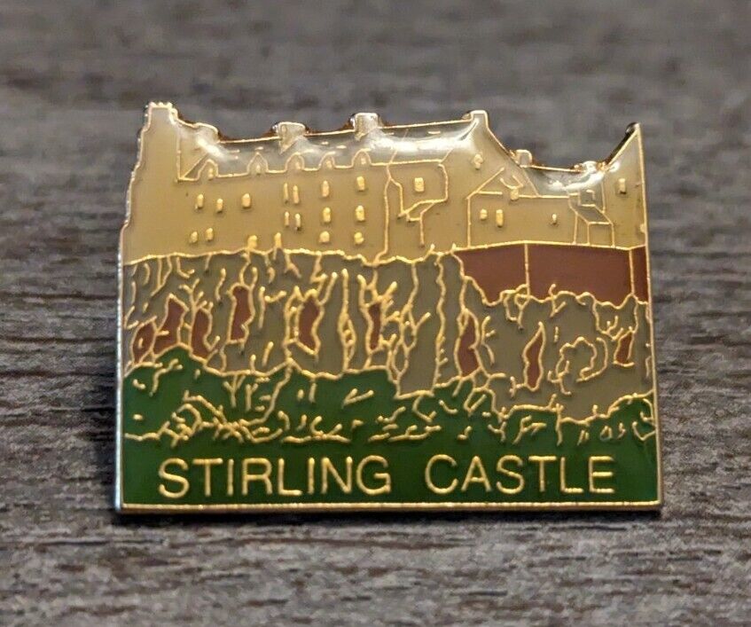 Stirling Castle On Crag Scotland United Kingdom Vintage Souvenir Lapel Pin